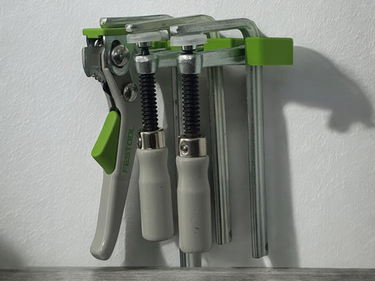 Wandhalterung für Festool Zwingen FSZ und FS-HZ | Schraubzwingen | clamp mount | wall mount for clamps | Einhandzwingen