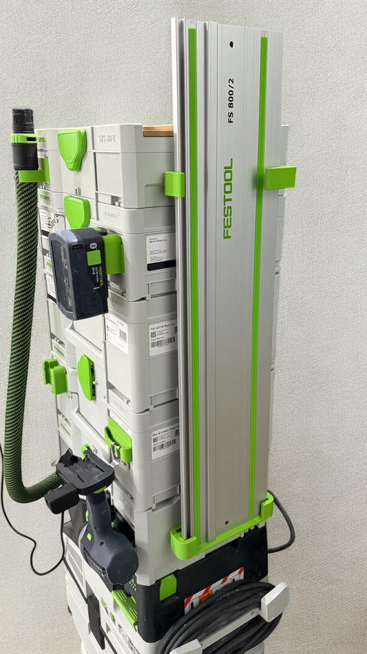 Systainerhalterung SYS3 T-Loc für Festool Führungsschienen FS  |  Führungsschienensysteme | guide rail FS 800/2 | guide rail systainer mount