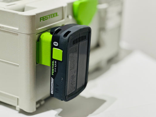 Akkuhalterung für Festool 18V für den Systainer | Systainerhalterung | Halter | Befestigung | Systainer 3 | SYS3
